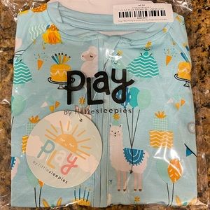 Little Sleepies Blue Party Animals 6-12m NWT